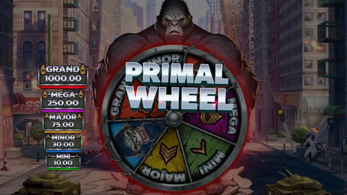 Primal Rampage slot mobile gameplay interface